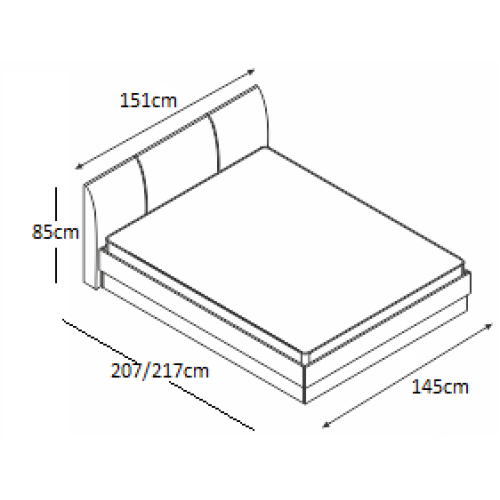 BED FAVORITE 140x190 DIOMMI 45-026 