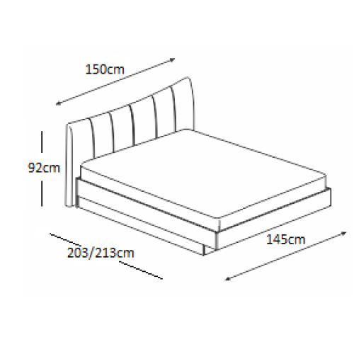 BED MOKA 140x190 DIOMMI 45-121