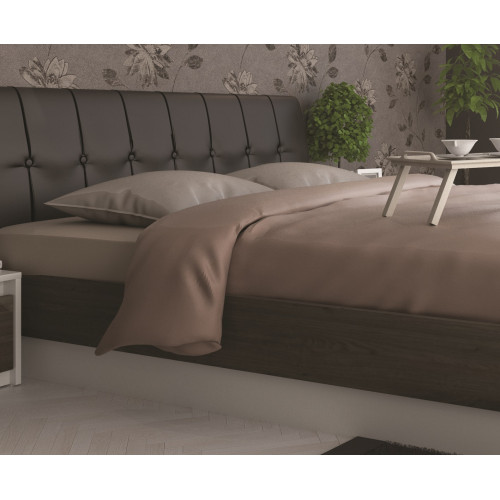 Wooden bed with leather or fabric ROXAN 140x190 DIOMMI 45-001