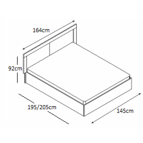 BED SAMBA 140x190 DIOMMI 45-072