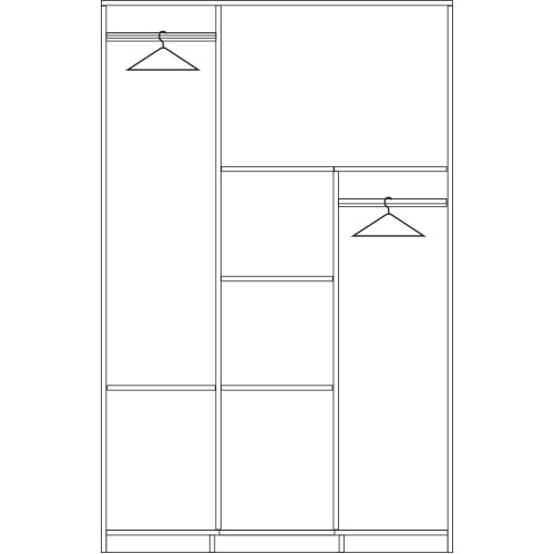 Wardrobe ANDY 127x43x200 DIOMMI 31-004