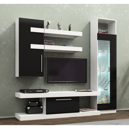 TV Bar Alania white/black 190x40x190 DIOMMI 33-053