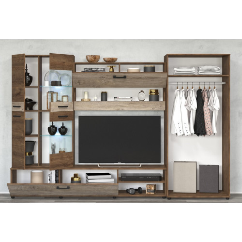 TV Bar Arizona maron oak/norte oak 280x50x185 DIOMMI 33-052