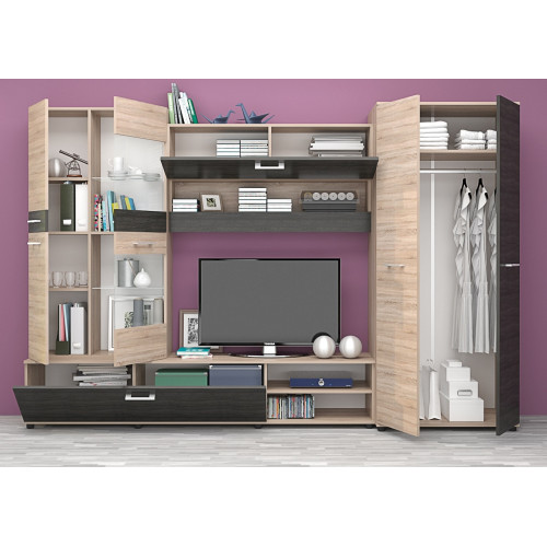 TV Bar Arizona sonoma oak/carbon oak 280x50x185 DIOMMI 33-051