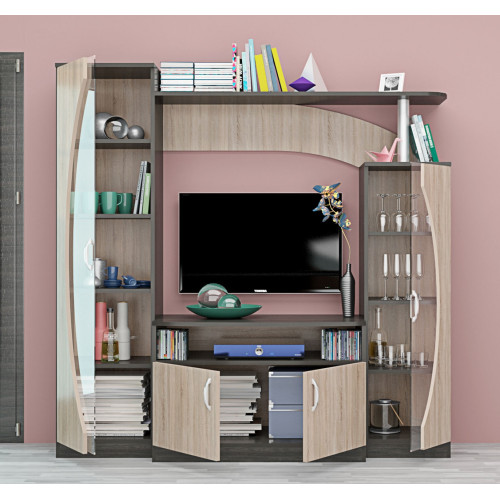 TV Bar Ida carbon oak/sonoma oak 160x35x160 DIOMMI 33-057