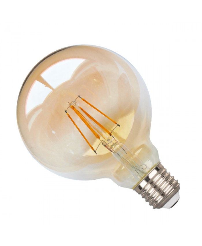 Λάμπα LED E27 G95 Γλόμπος 4W 230V 400lm 320° Edison Filament Retro Θερμό Λευκό Μελί 2200k Dimmable Diommi 44027