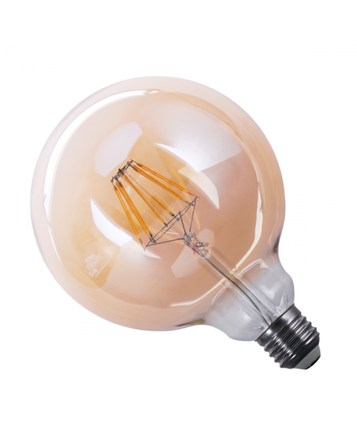Λάμπα LED E27 G125 Γλόμπος 8W 230V 800lm 320° Edison Filament Retro Θερμό Λευκό Μελί 2200k Dimmable Diommi 44028