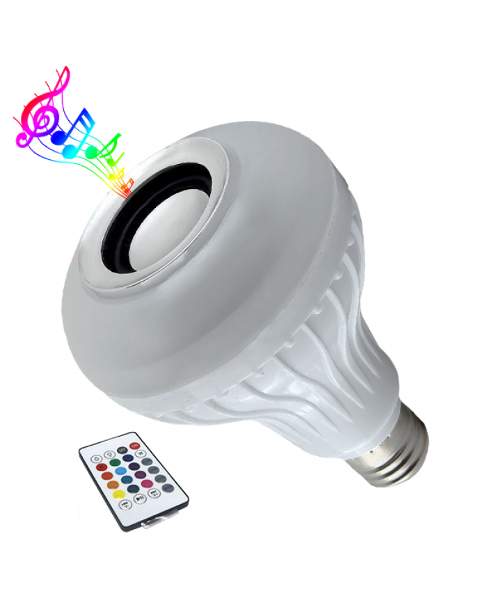 Λάμπα LED E27 PAR30 12W 230V 1080lm 260° Bluetooth με Ηχείο και Ασύρματο Χειριστήριο RGBW Diommi 06630