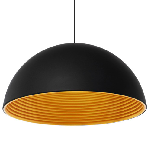 Modern Hanging Ceiling Lamp Single Light Black Gold Metallic Bell Φ60 Diommi MEDEA 01344