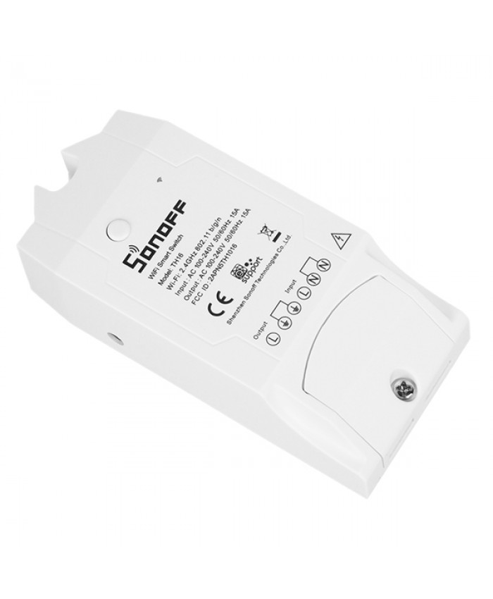 SONOFF TH16 Monitor Smart Home Temperature & Humidity WiFi - Ασύρματος Έξυπνος Διακόπτης Μετρητής Υγρασίας & Θερμοκρασίας WiFi 15 Ampere Diommi 48460