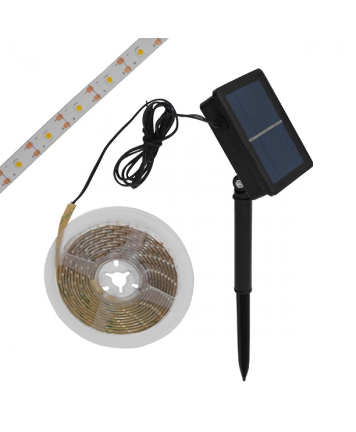 Αυτόνομο Ηλιακό Φωτοβολταϊκό Σετ με 3 Μέτρα Ταινία LED Θερμό Λευκό Diommi 07027