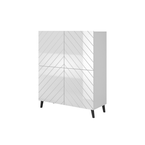 CABINET 100 ABETO mat white/ gloss white DIOMMI CAMA-ABETO-REGAL-BI/BI