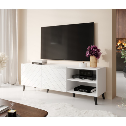 TV stand 150 ABETO mat white/ gloss white DIOMMI CAMA-ABETO-RTV-150-BI/BI