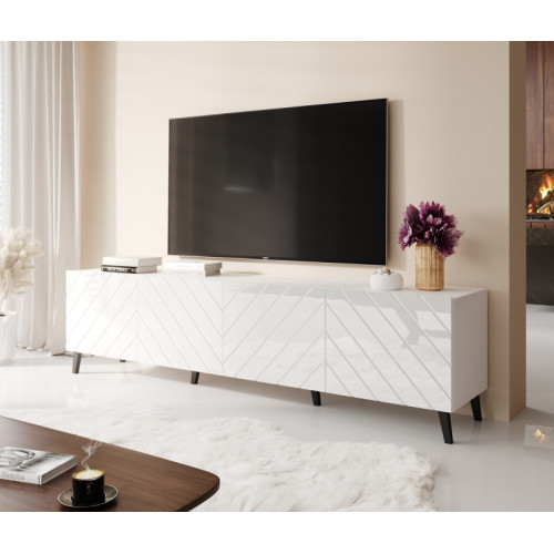 TV stand 200 ABETO mat white/ gloss white DIOMMI CAMA-ABETO-RTV-200-BI/BI