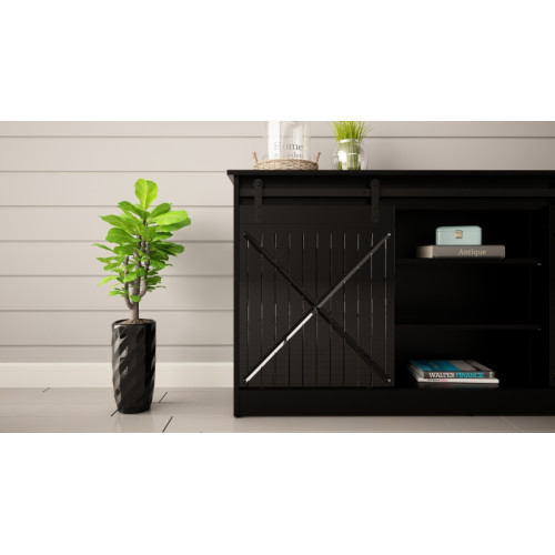 GRANERO chest of drawers mat black/ gloss black DIOMMI CAMA-GRANERO-KOM-CZ/CZ