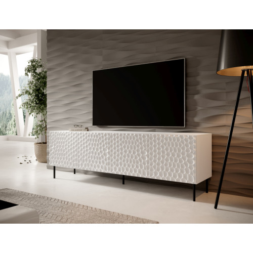 HOLE TV Stand 190 white mat/ white mat DIOMMI CAMA-HOLE-RTV-190-BI/BI