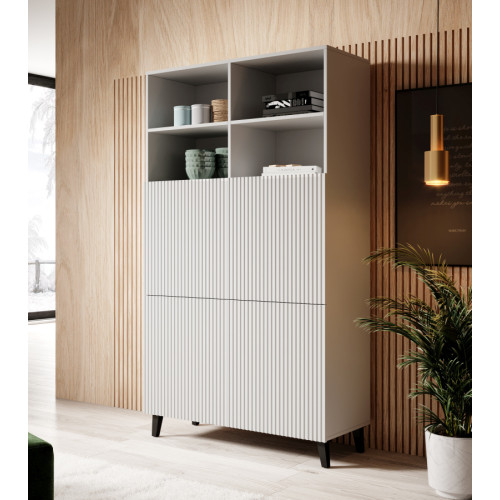 PAFOS Standing bookcase white/white DIOMMI CAMA-PAFOS-REGAL-BI/BI