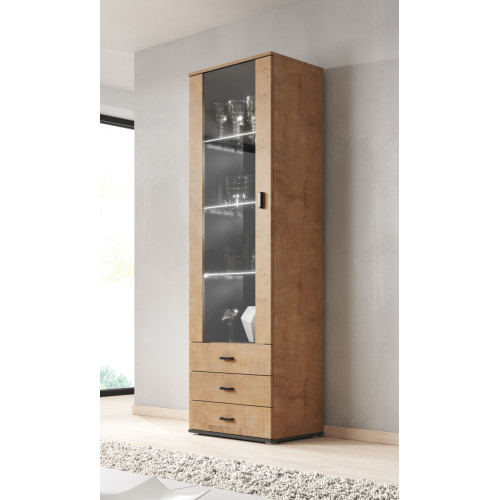 SOHO S1 lefkas oak/black DIOMMI CAMA-SOHO-WITRYNA-WYSOKA-S1-DALE/CZ