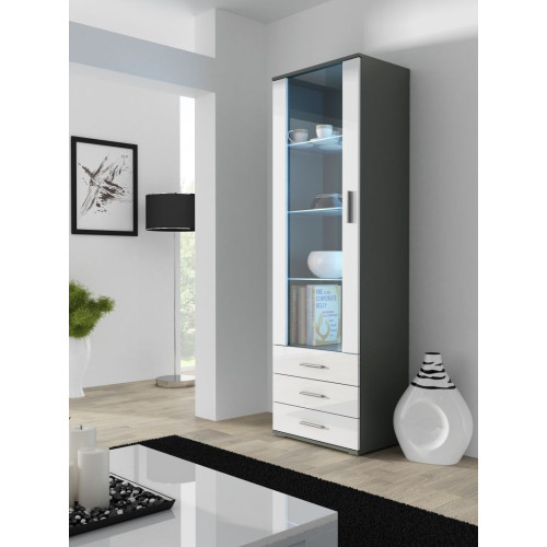 SOHO S1 grey/white DIOMMI CAMA-SOHO-WITRYNA-WYSOKA-S1-SZARY/BIAŁY