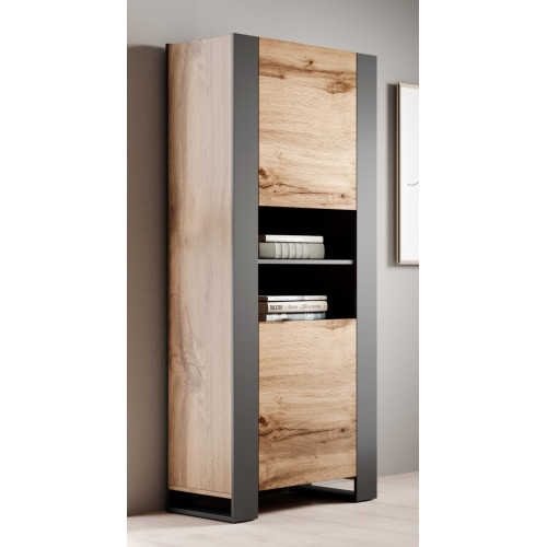 WOOD Standing Cabinet wotan/antracyt DIOMMI CAMA-WOOD-WITRYNA-WOTAN/ANTRACYT