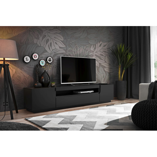 ESTON TV stand black mat/black mat DIOMMI FUR-ESTON-RTV-CZ/CZ