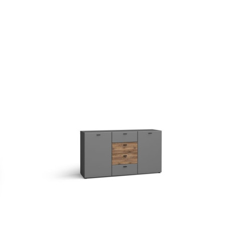 MILA chest of drawer graphite matt/ dark flagstaf oak matt DIOMMI FUR-MILA-GRA/DFLAG-KOM