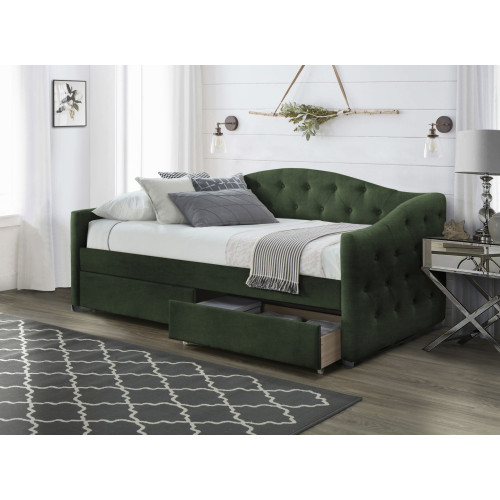 Upholstered Bed Aloha 90 x 200 Dark Green DIOMMI V-CH-ALOHA-LOZ-C.ZIELONY 60-20303