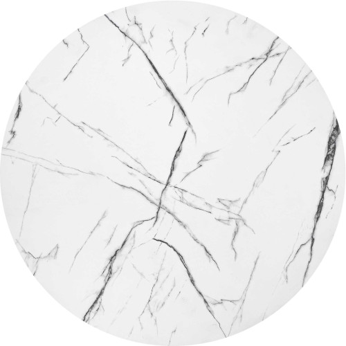 Coffee table ANTICA MDF top and white veneer with marble effect and black metal frame 80x36 DIOMMI V-CH-ANTICA-LAW-BIAŁY