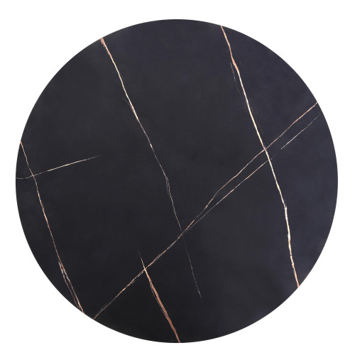 Coffee table WZÓR mdf top and black veneer with marble effect and black metal frame 80x36 DIOMMI V-CH-ANTICA-LAW-CZARNY