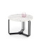 Coffee table WZÓR mdf top and white veneer with marble effect and black metal frame DIOMMI V-CH-ANTICA-M-LAW