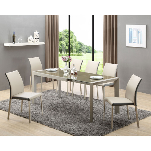 ARABIS extension table color: light brown/beige DIOMMI V-CH-ARABIS-ST