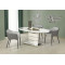 Extendable dining table ASPEN white mdf top and metal frame in white 140-180x90x76 DIOMMI V-CH-ASPEN-ST