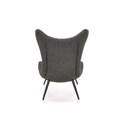 Fabric armchair ATLANTIS dark grey with black 77x80x106 DIOMMI 60-20363
