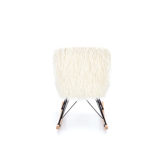 AUSTIN leisure armchair cream / black / natural DIOMMI V-CH-AUSTIN-FOT-KREMOWY