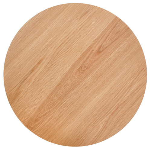 Round coffee table WZÓR with natural veneer top and white polypropylene frame 69x33 DIOMMI V-CH-AZZURA-LAW-BIAŁY