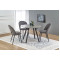 Round kitchen table BALROG with light gray lacquered mdf top and black metal frame 100x74x100 DIOMMI V-CH-BALROG_OKRAGLY-ST