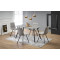 Dining table BALROG  with light gray lacquered mdf top and black metal frame 80x140x74 DIOMMI V-CH-BALROG-ST