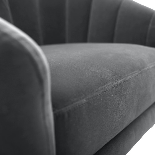 BRITNEY leisure armchair gray / black / gold DIOMMI V-CH-BRITNEY-FOT-POPIELATY
