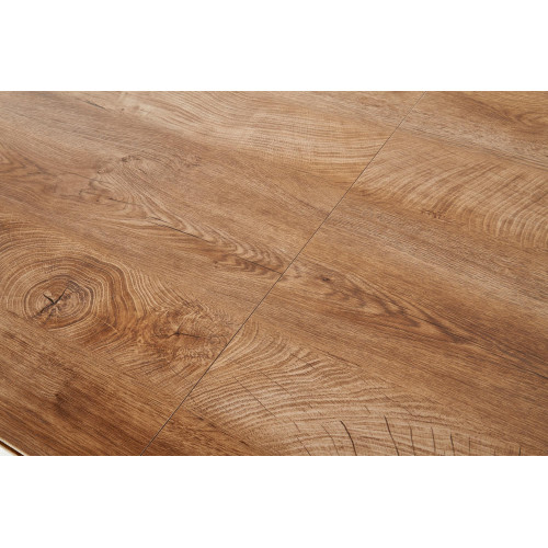 Extending table CAMBELL metal and mdf 140-180x80x74 cm natural oak and black DIOMMI V-CH-CAMBELL-ST
