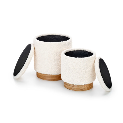 CANCUN set of two color: cream / natural DIOMMI V-CH-CANCUN-PUFA