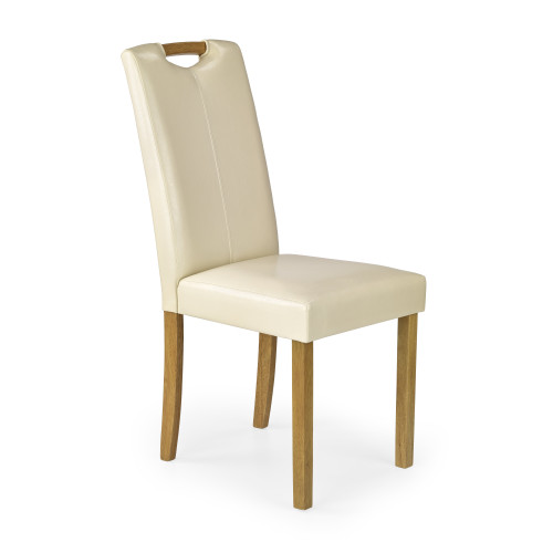 CARO chair, color: beech / cream DIOMMI V-CH-CARO-KR-KREMOWY