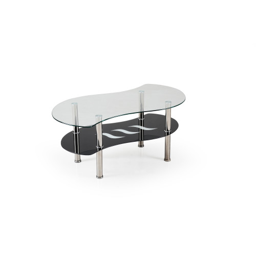 Coffee table CATANIA with tempered glass top and stainless metal frame 110x55x43 DIOMMI V-CH-CATANIA-LAW