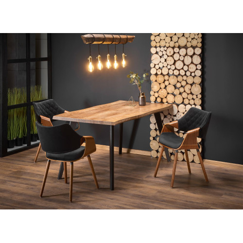 Extendable dining table MDF oak DICKSON 120(+60)х90х75 DIOMMI 60-20599