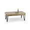 Coffee table EMILY with a top made of MDF and furniture in the color of wild oak and a black metal frame 110x60x42 DIOMMI V-CH-EMILY-LAW-DĄB_DZIKI