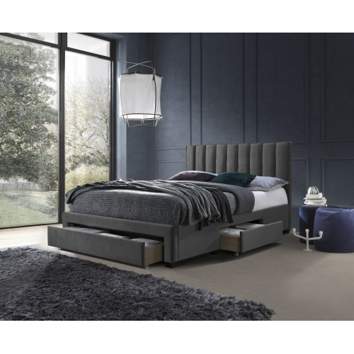 GRACE bed with drawers, color: grey DIOMMI V-CH-GRACE-LOZ-POPIEL