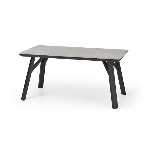 Dining table HALIFAX mdf and metal 160x90x76cm concrete and black DIOMMI V-CH-HALIFAX-ST