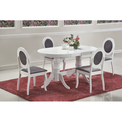 Extendable dining table JOSPEH wood and MDF 150-190x90x77cm white color DIOMMI V-CH-JOSEPH-ST