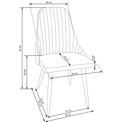 K285 chair, color: beige DIOMMI V-CH-K/285-KR-BEŻOWY