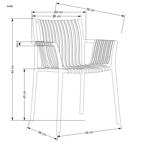 K492 chair white DIOMMI V-CH-K/492-KR-BIAŁY
