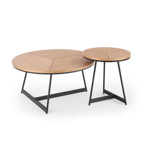 KARIDA c. table natural oak / black DIOMMI V-CH-KARIDA-LAW